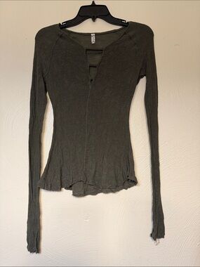 FREE PEOPLE The Bae Bae Top small Olive green